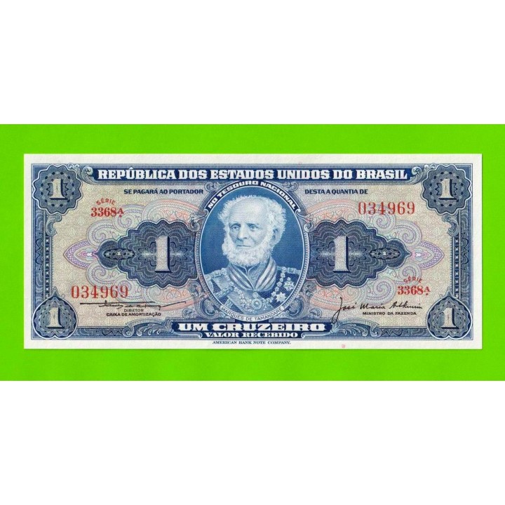 Бразилия - 1 крузейро - 1954 - UNC!!!