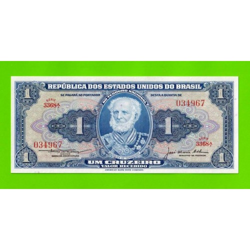 Бразилия - 1 крузейро - 1954 - UNC!!!