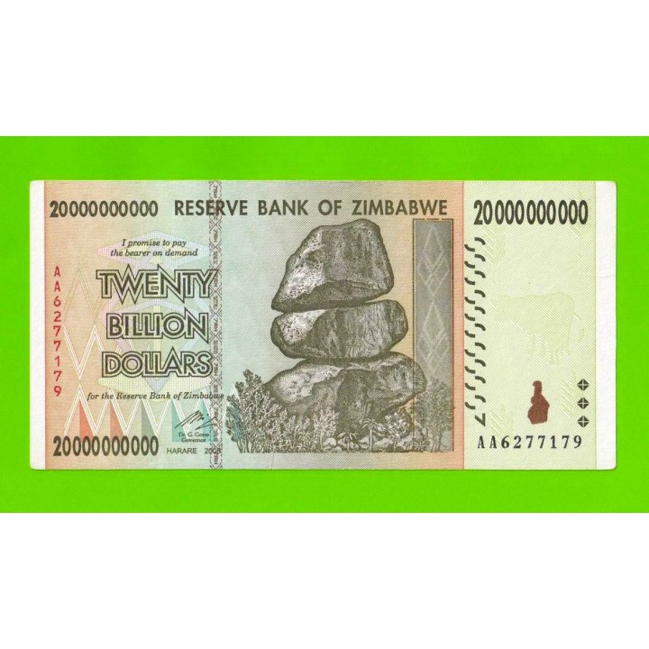 Зимбабве - 20000000000 / 20 миллиардов долларов - 2008 (AA)