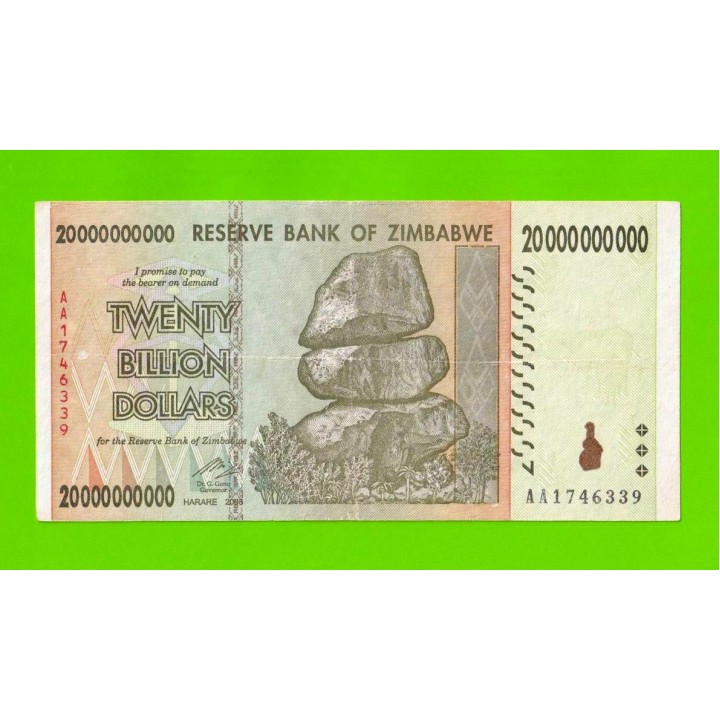 Зимбабве - 20000000000 / 20 миллиардов долларов - 2008 (AA)
