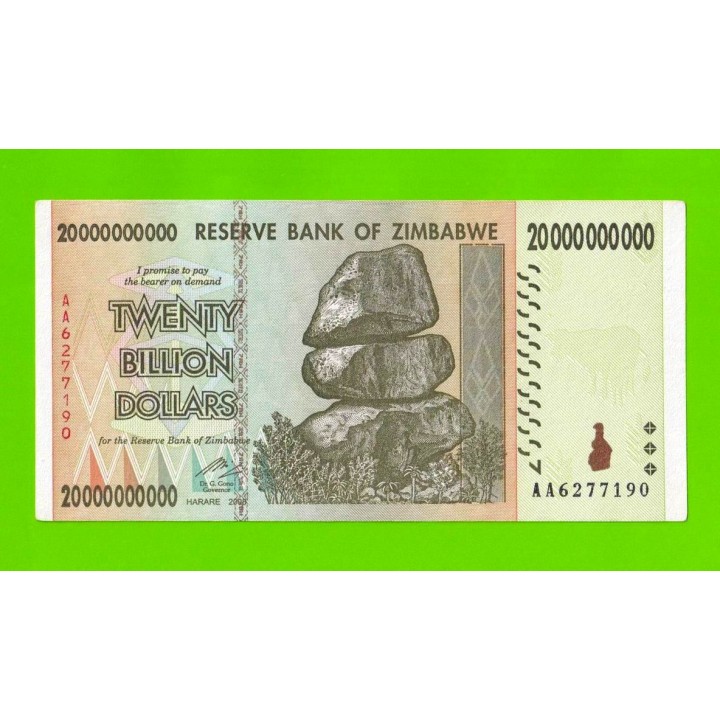 Зимбабве - 20000000000 / 20 миллиардов долларов - 2008 (AA)