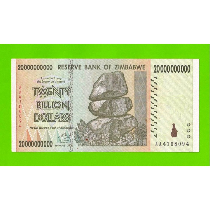 Зимбабве - 20000000000 / 20 миллиардов долларов - 2008 (AA)