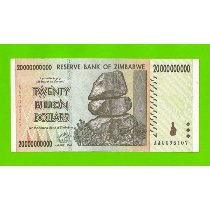 Зимбабве - 20000000000 / 20 миллиардов долларов - 2008 (AA)