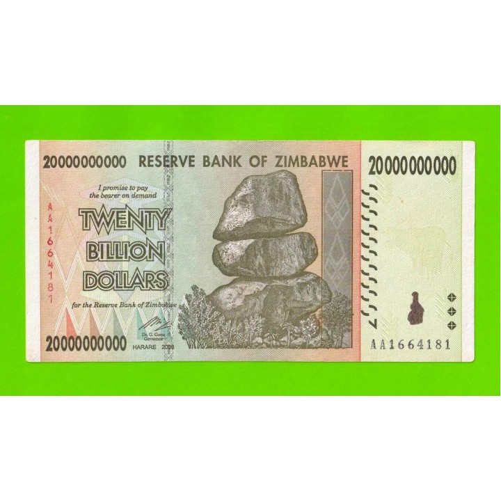 Зимбабве - 20000000000 / 20 миллиардов долларов - 2008 (AA)