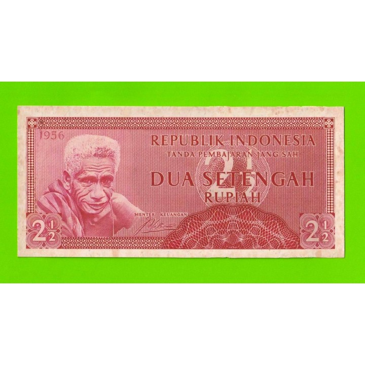 Индонезия - 2 1/2 рупии (2,5 рупии) - 1956 - пятна - aUNC!!!