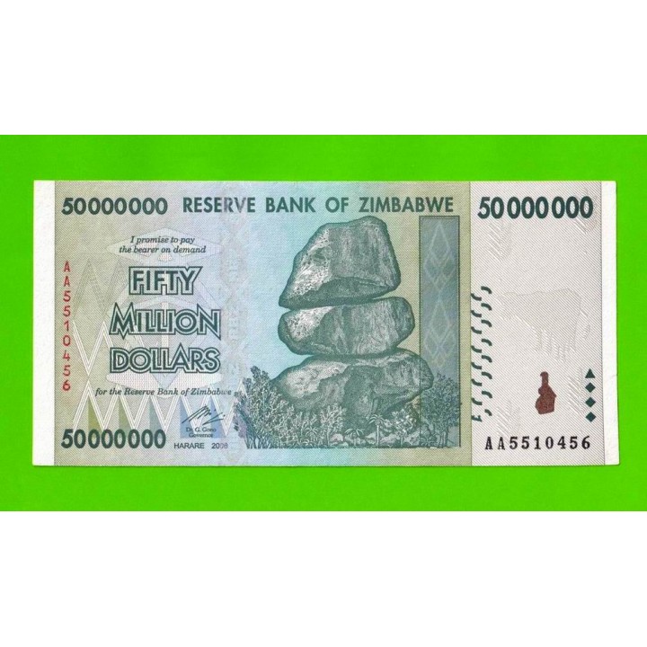 Зимбабве - 50000000 / 50 миллионов долларов - 2008 (AA)