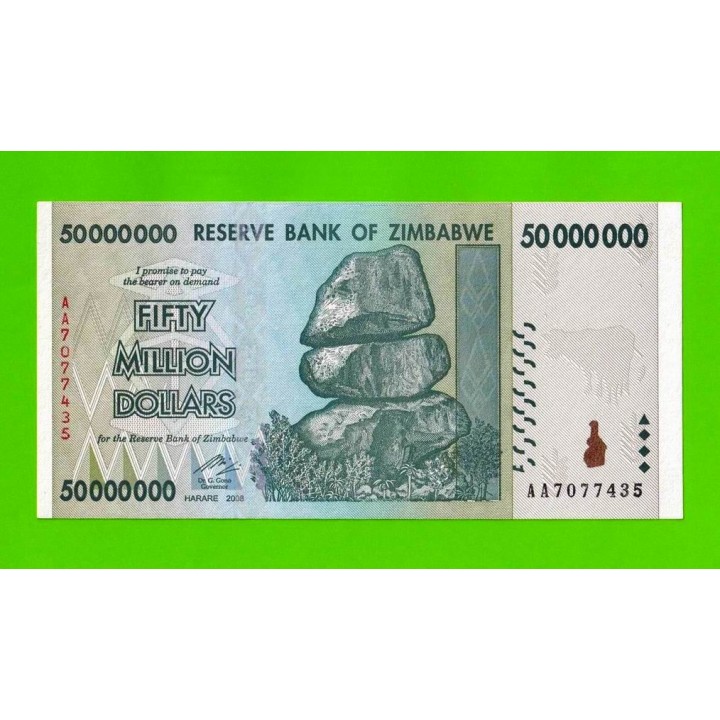 Зимбабве - 50000000 / 50 миллионов долларов - 2008 (AA)