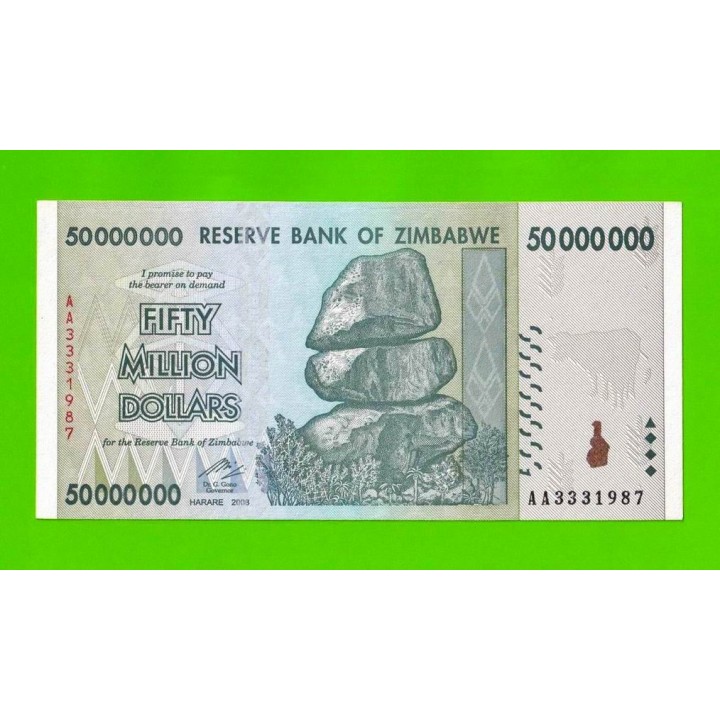 Зимбабве - 50000000 / 50 миллионов долларов - 2008 (AA)
