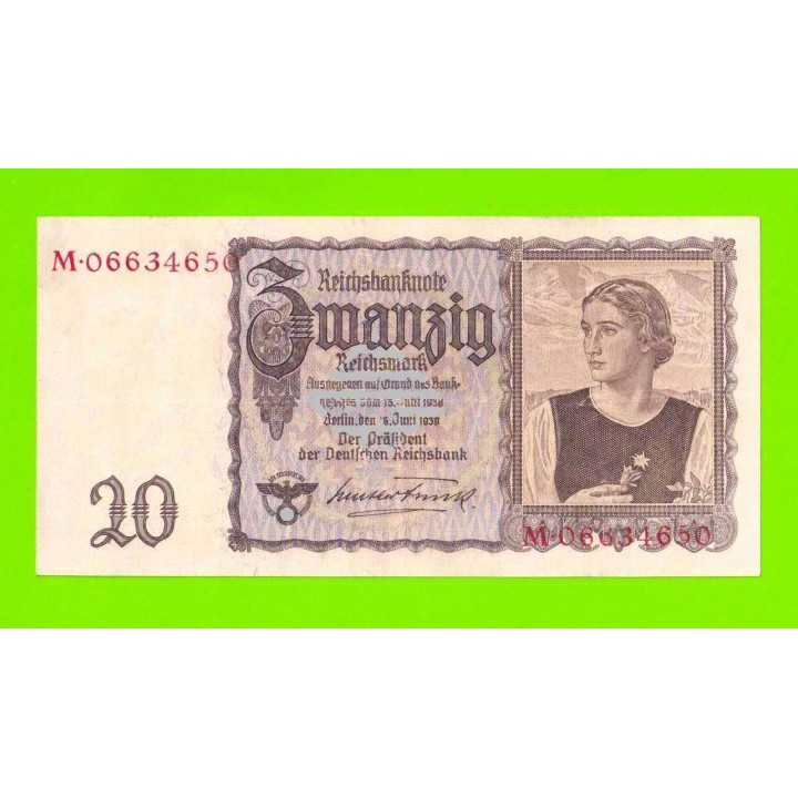 Германия - 20 рейхсмарок (марок) - 1939