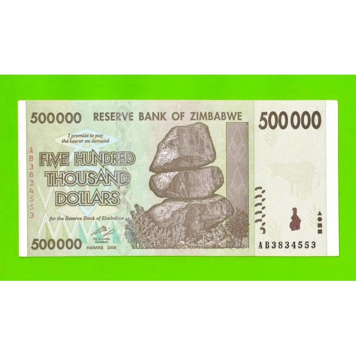 Зимбабве - 500000 долларов - 2008 (AB)