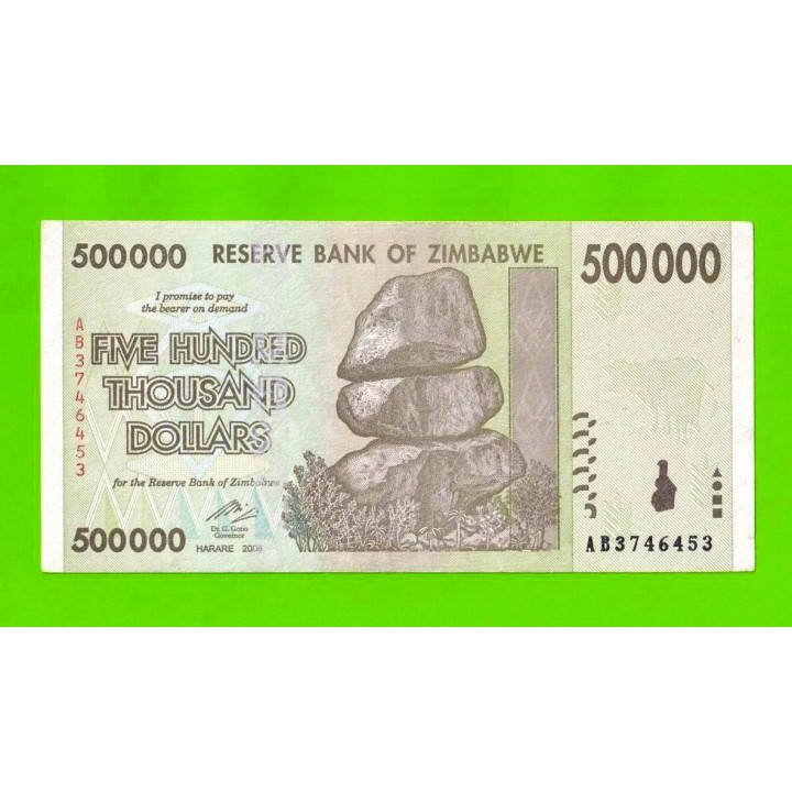 Зимбабве - 500000 долларов - 2008 (AB)