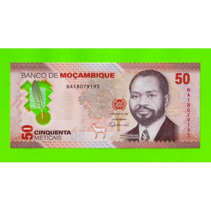 Мозамбик - 50 метикалов - 2024 (BA) - Полимер - UNC!!!