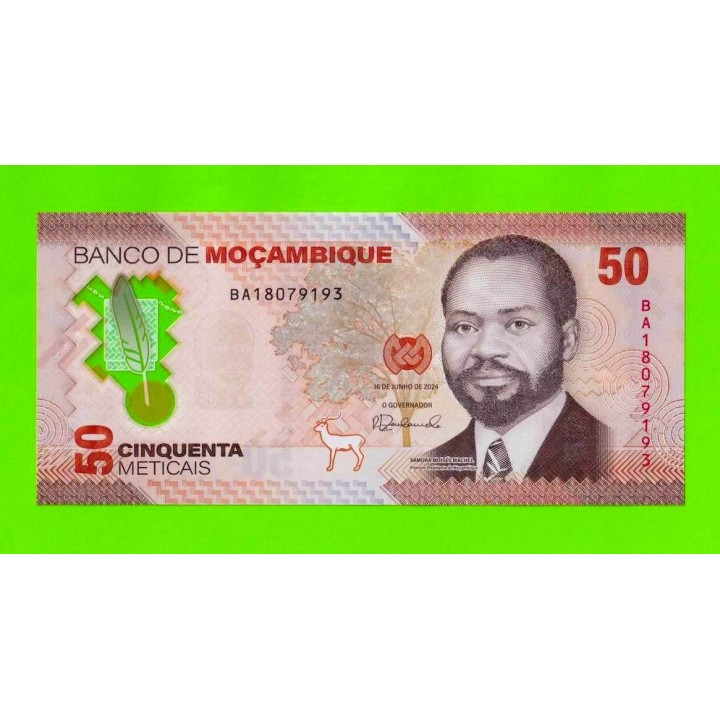 Мозамбик - 50 метикалов - 2024 (BA) - Полимер - UNC!!!