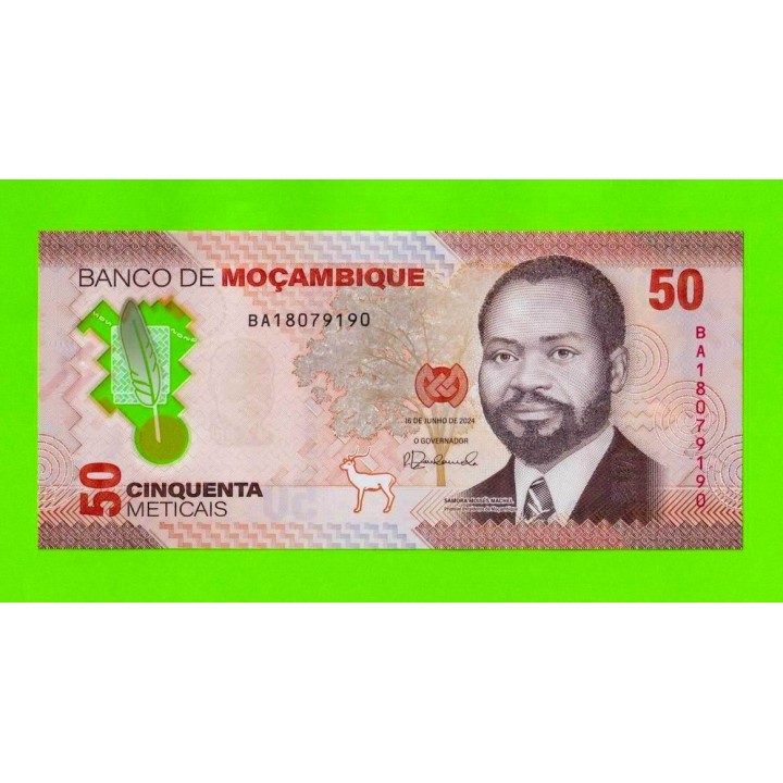 Мозамбик - 50 метикалов - 2024 (BA) - Полимер - UNC!!!