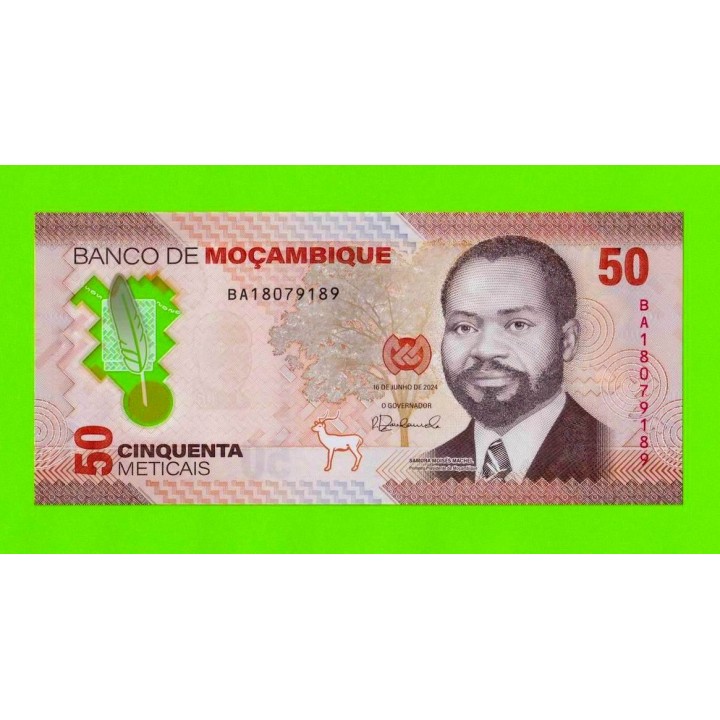 Мозамбик - 50 метикалов - 2024 (BA) - Полимер - UNC!!!