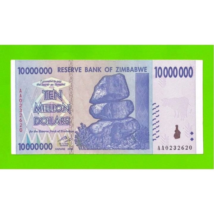 Зимбабве - 10000000 / 10 миллионов долларов - 2008 (AA)