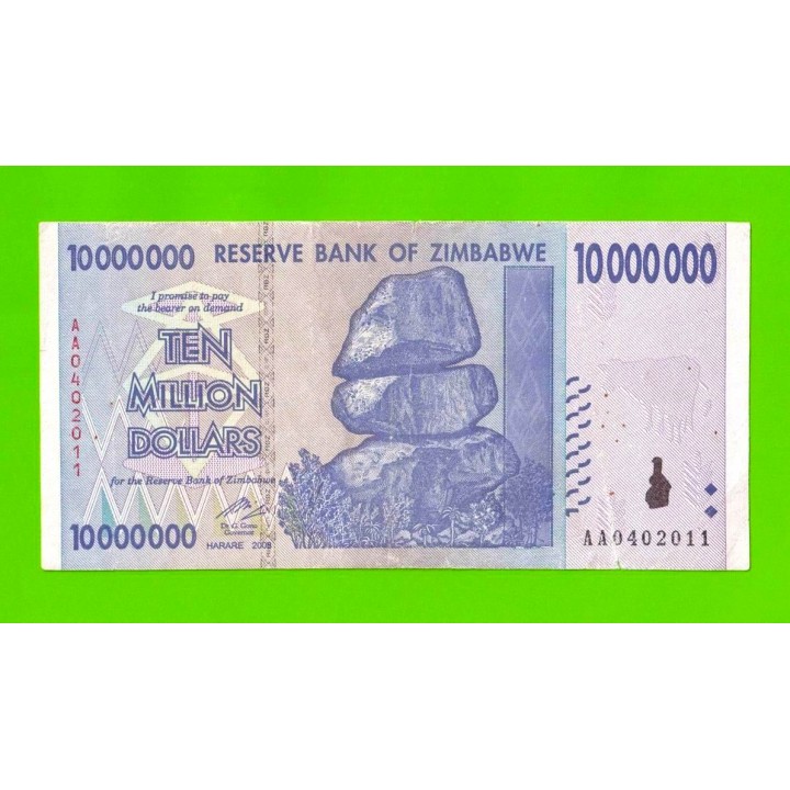 Зимбабве - 10000000 / 10 миллионов долларов - 2008 (AA)