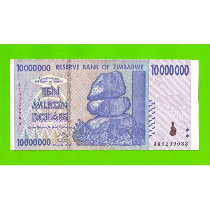 Зимбабве - 10000000 / 10 миллионов долларов - 2008 (AA)