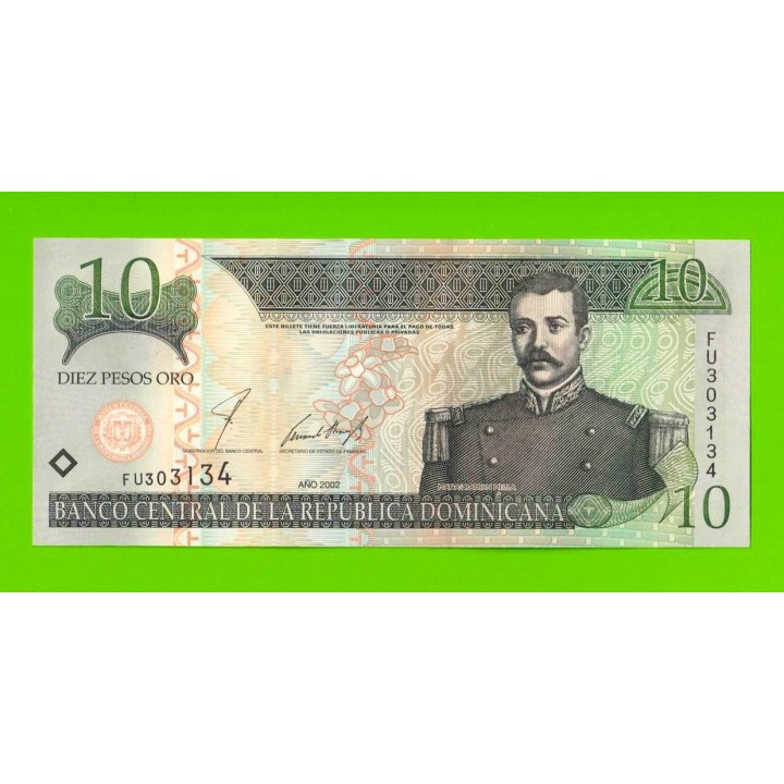 Доминикана - 10 песо - 2002 - UNC!!!