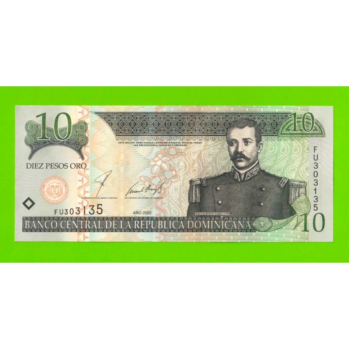 Доминикана - 10 песо - 2002 - UNC!!!