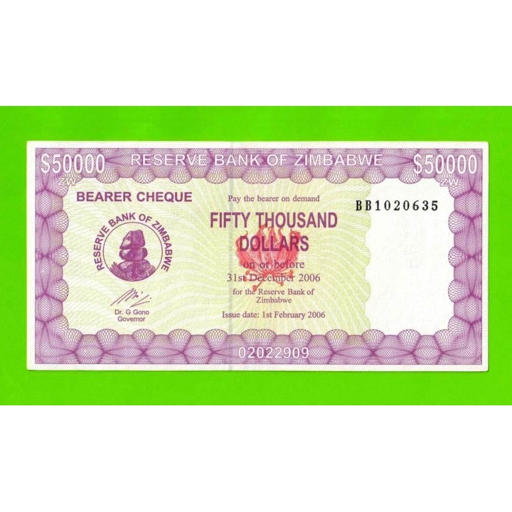 Зимбабве - 50000 долларов - 2006 (BB)