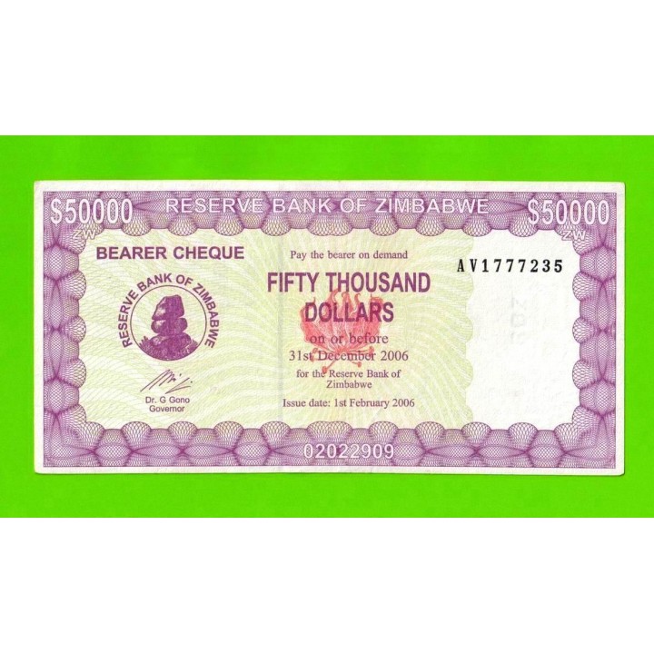 Зимбабве - 50000 долларов - 2006 (AV)