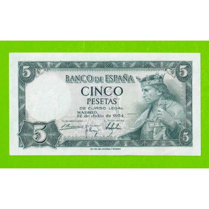 Испания - 5 песет - 1954 - UNC-!!!