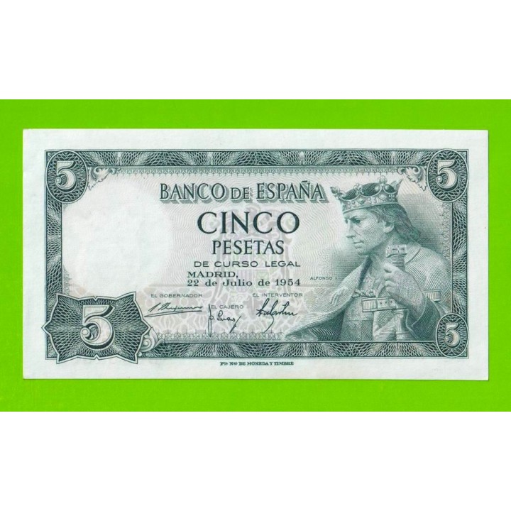 Испания - 5 песет - 1954 - UNC-!!!