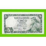 Испания - 5 песет - 1954 - UNC-!!!