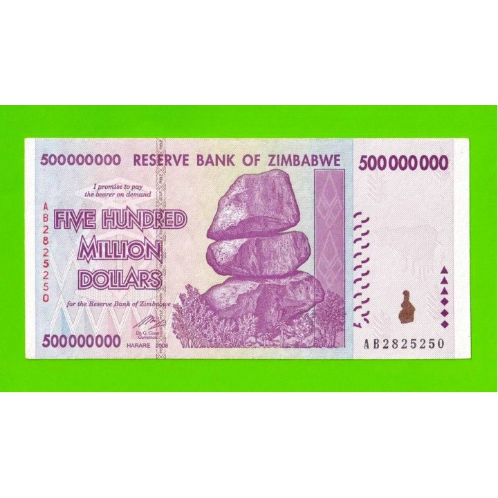 Зимбабве - 500000000 / 500 миллионов долларов - 2008 (AB)