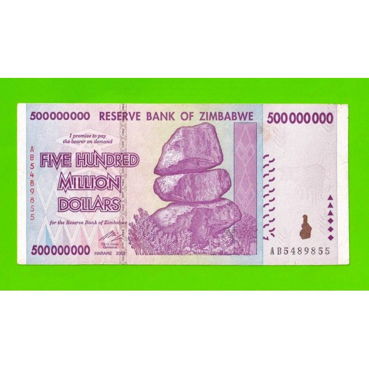 Зимбабве - 500000000 / 500 миллионов долларов - 2008 (AB)