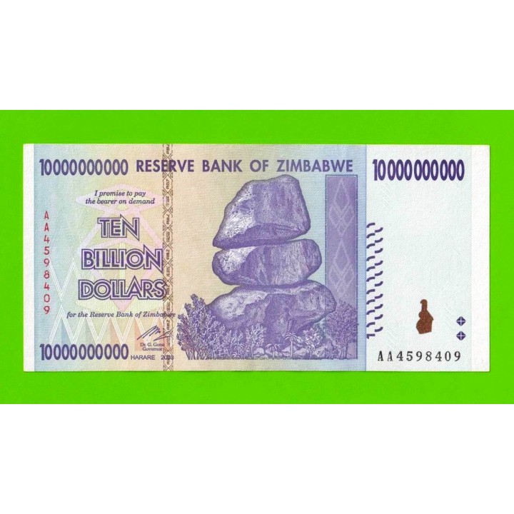 Зимбабве - 10000000000 / 10 миллиардов долларов - 2008 (AA)