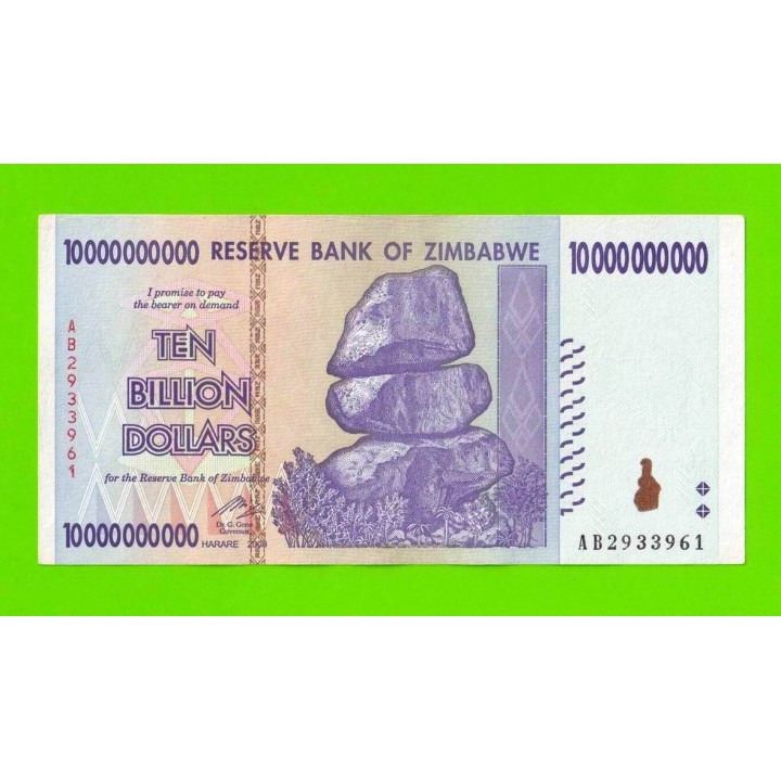Зимбабве - 10000000000 / 10 миллиардов долларов - 2008 (AB)