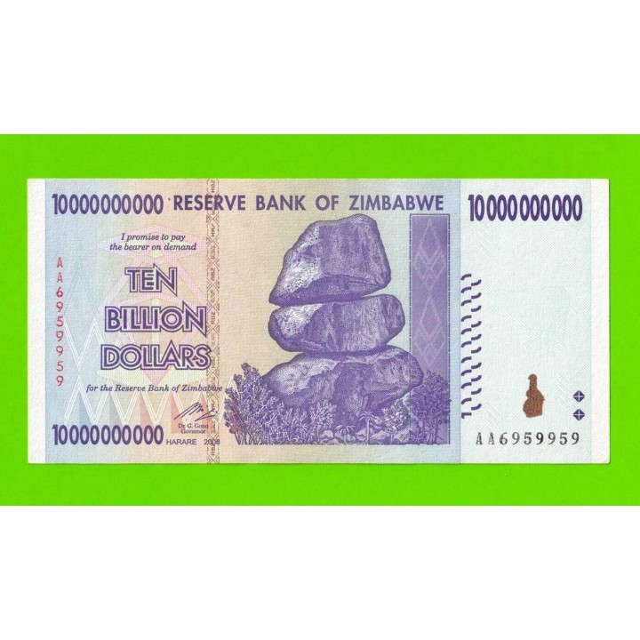 Зимбабве - 10000000000 / 10 миллиардов долларов - 2008 (AA)
