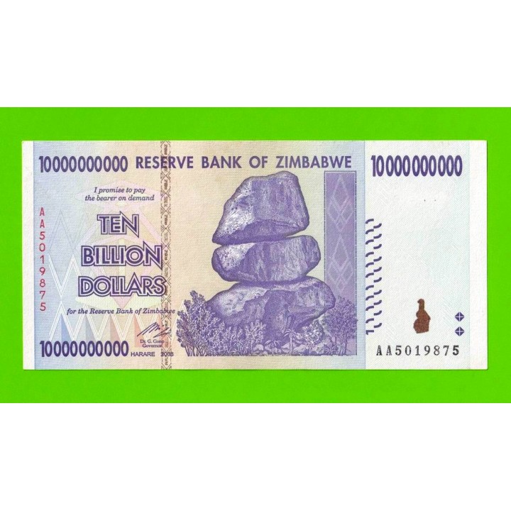 Зимбабве - 10000000000 / 10 миллиардов долларов - 2008 (AA)