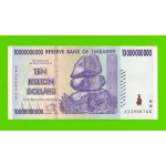 Зимбабве - 10000000000 / 10 миллиардов долларов - 2008 (AA)