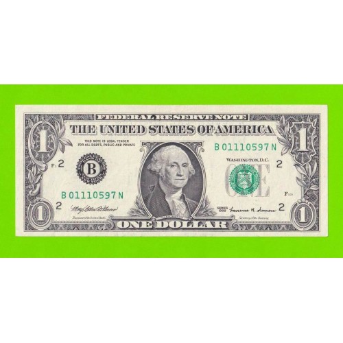 США - 1 доллар - 1999 (B2 New York) - XF-!!!