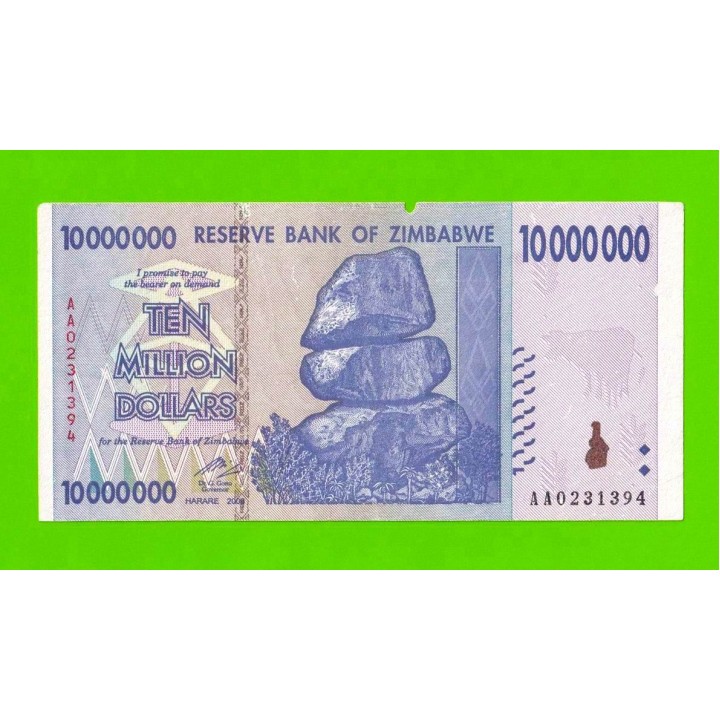 Зимбабве - 10000000 / 10 миллионов долларов - 2008 (AA)