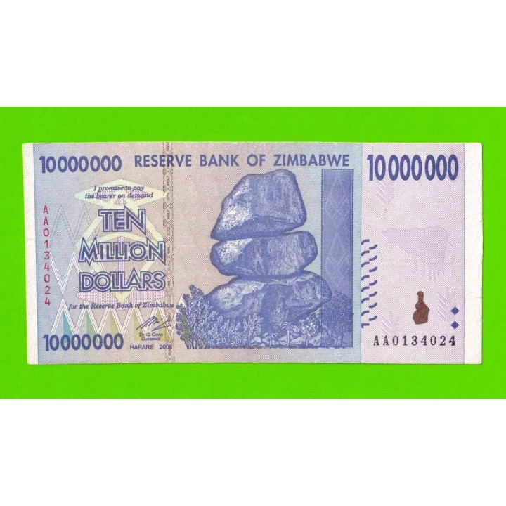 Зимбабве - 10000000 / 10 миллионов долларов - 2008 (AA)