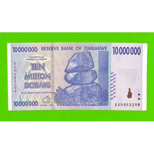 Зимбабве - 10000000 / 10 миллионов долларов - 2008 (AA)