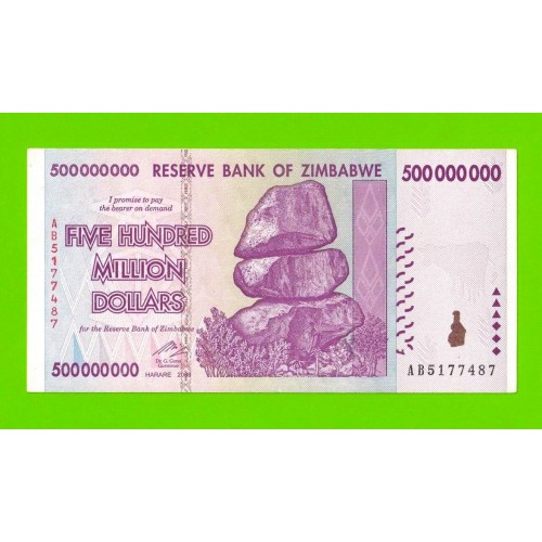 Зимбабве - 500000000 / 500 миллионов долларов - 2008 (AB)