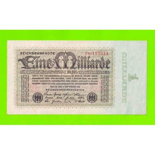 Германия - 1000000000 / 1 миллиард марок - 1923