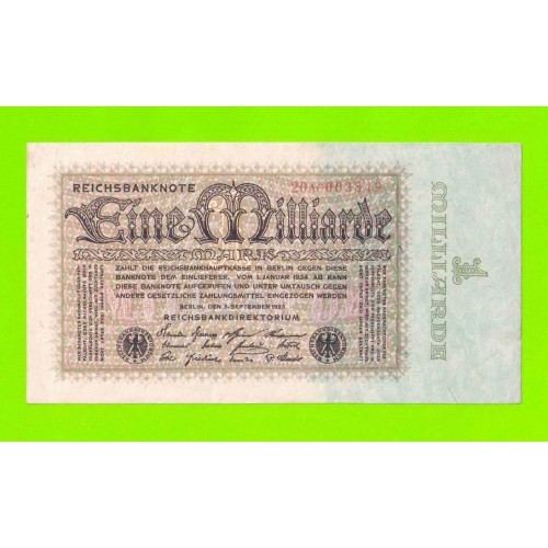 Германия - 1000000000 / 1 миллиард марок - 1923 - XF!!!