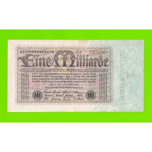 Германия - 1000000000 / 1 миллиард марок - 1923 - XF!!!
