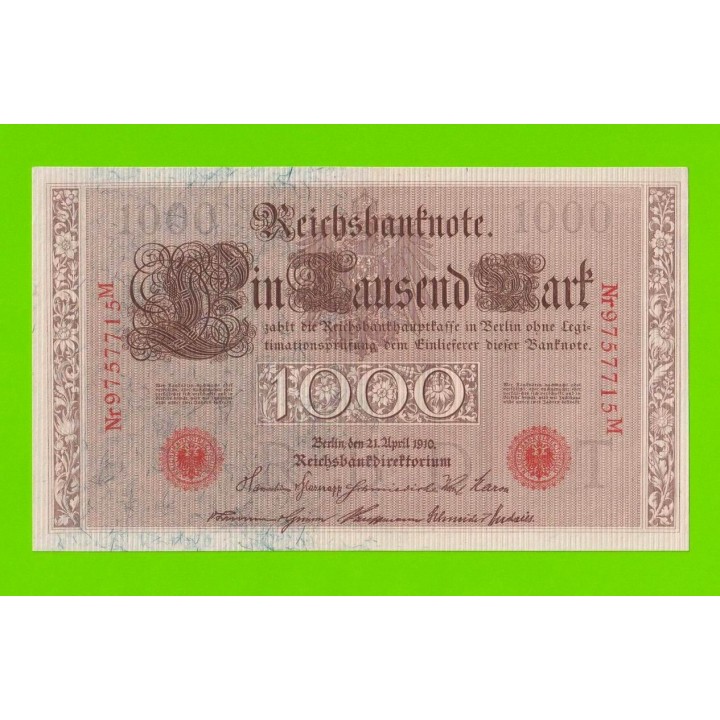 Германия - 1000 марок - 1910 - aUNC+!!!