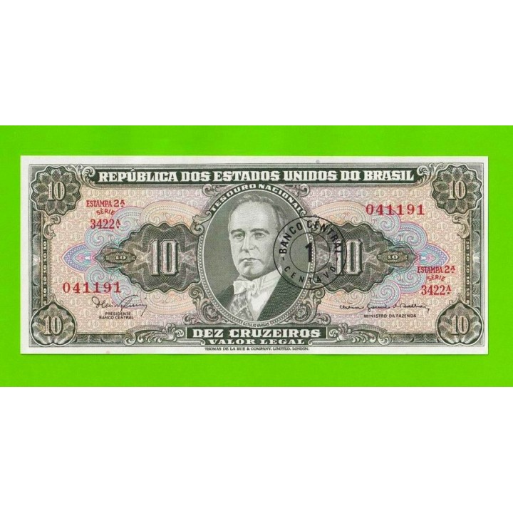 Бразилия - 1 сентаво на 10 крузейро - 1966 / 1967 - UNC!!!