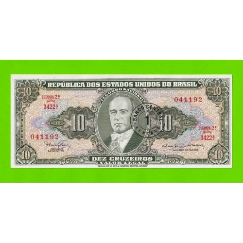 Бразилия - 1 сентаво на 10 крузейро - 1966 / 1967 - UNC!!!