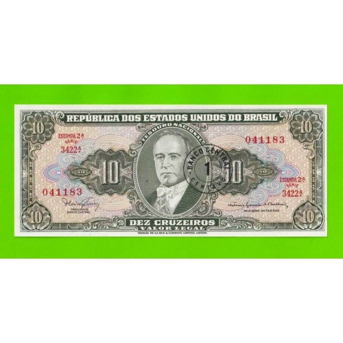 Бразилия - 1 сентаво на 10 крузейро - 1966 / 1967 - UNC!!!