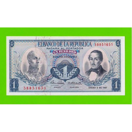 Колумбия - 1 песо - 1961 - UNC!!!