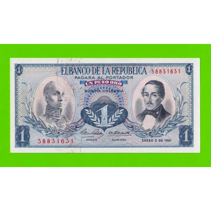 Колумбия - 1 песо - 1961 - UNC!!!